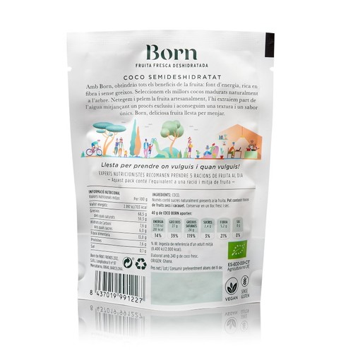 BORN Snacks de coco deshidratat ecològic