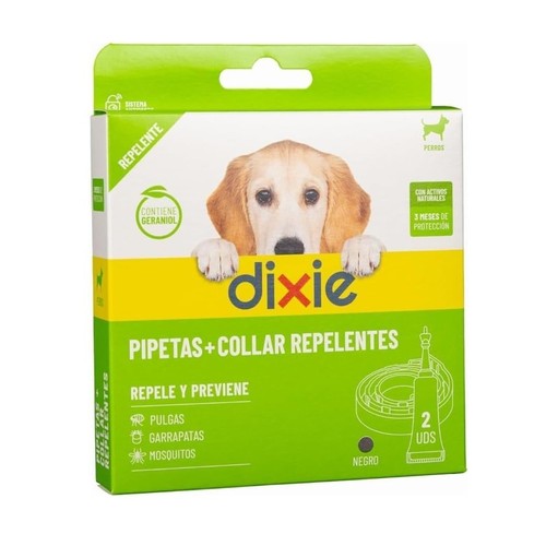 DIXIE Collar més dos pipetes repel·lents per a gos