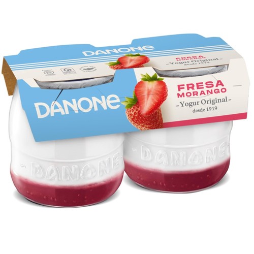 DANONE Iogurt natural amb maduixes Original