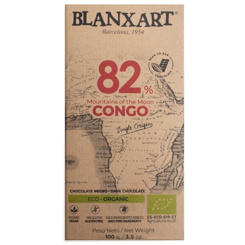 BLANXART Xocolata negra 82% del Congo ecològica