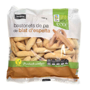 BONPREU Bastonets de pa de blat d'espelta ecològics