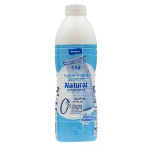 BONPREU Yogur líquido desnatado natural edulcorado 0 %