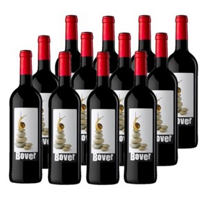 Imagen de BOVER Caixa 12u. de vi negre DO Catalunya Km0