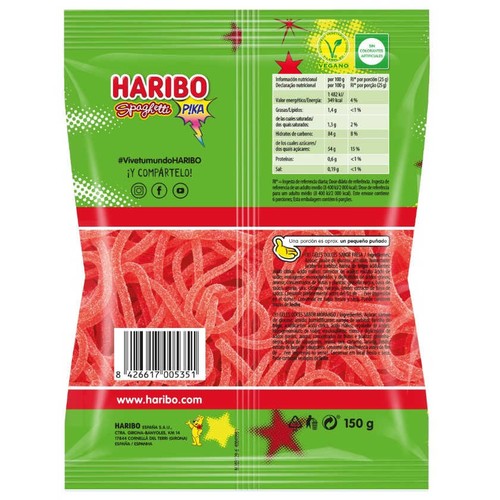 HARIBO Caramels de goma Spaghetti Pika