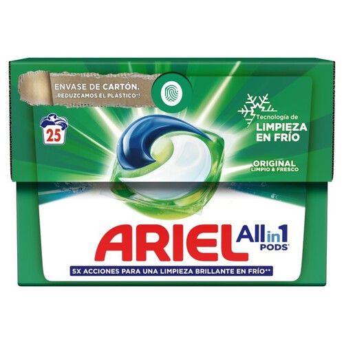 ARIEL Detergent líquid 3 en 1 de 25 càpsules