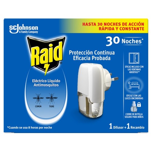 RAID Insecticida elèctric líquid amb difusor i recanvi