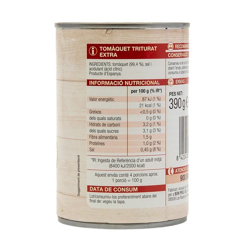 BONPREU Tomàquet triturat extra