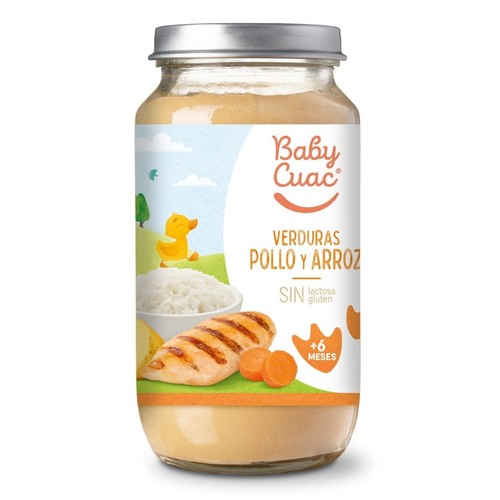 BABY CUAC Puré de verdures, pollastre i arrós