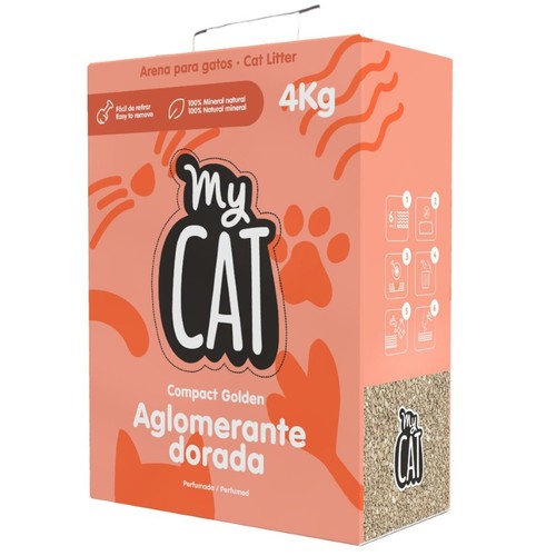 MY CAT Sorra aglomerant daurada perfumada per a gat