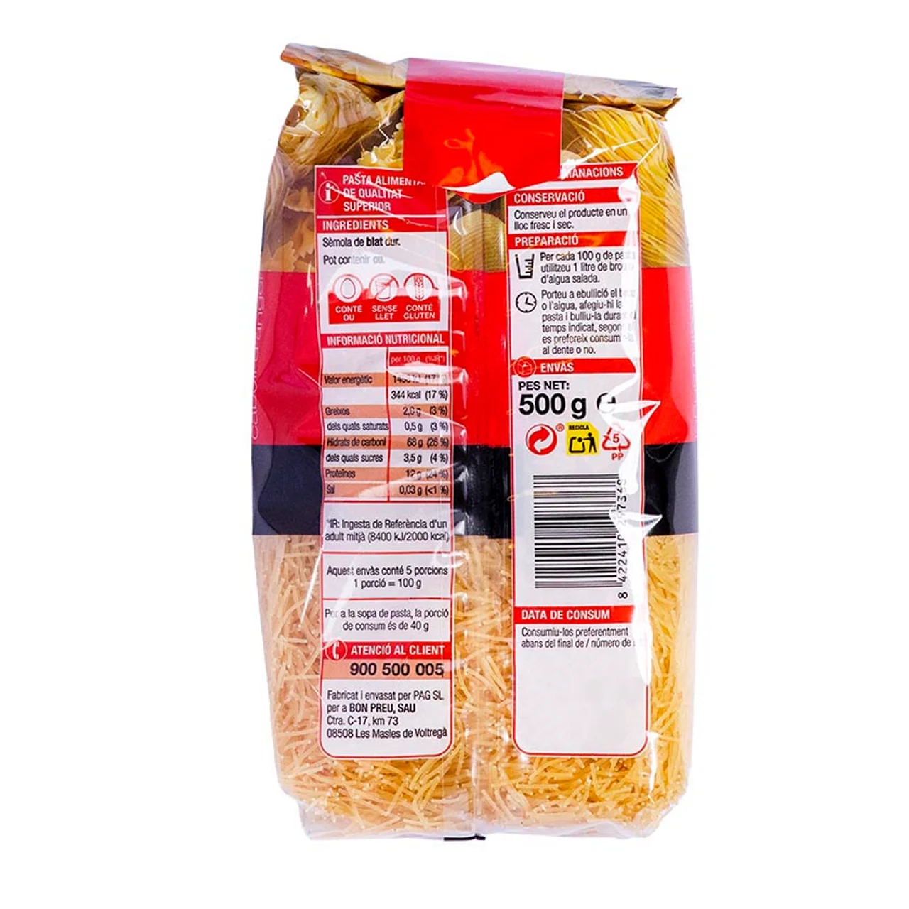 BONPREU Fideos cabellín