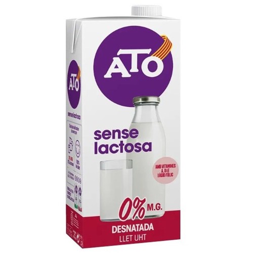 ATO Llet desnatada sense lactosa en cartró
