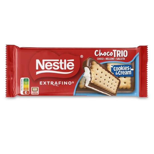 NESTLÉ EXTRAFINO Xocolata ChocoTrio cookies i crema
