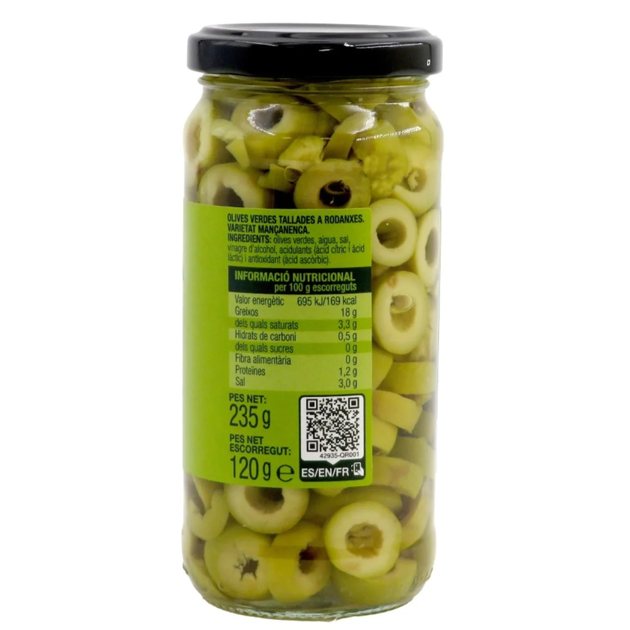 BONPREU Aceitunas verdes a rodajas