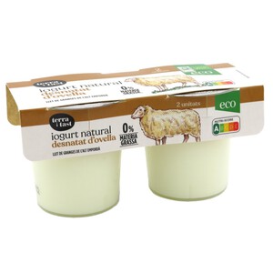 TERRA I TAST Iogurt natural desnatat d'ovella ecològic