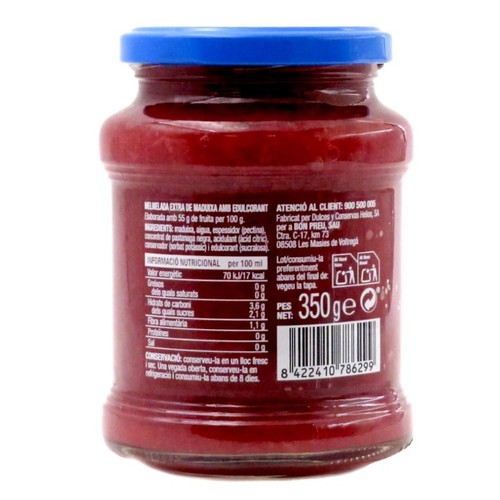 BONPREU Melmelada de maduixa sense sucres afegits