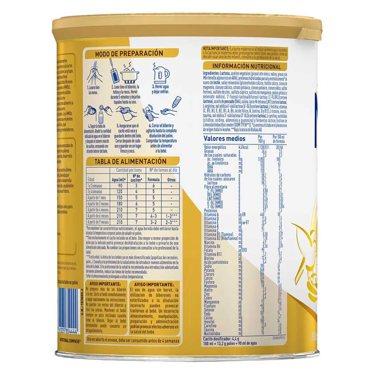 Leche para lactantes en polvo