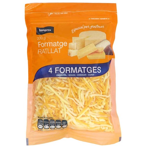 BONPREU Formatge ratllat 4 formatges