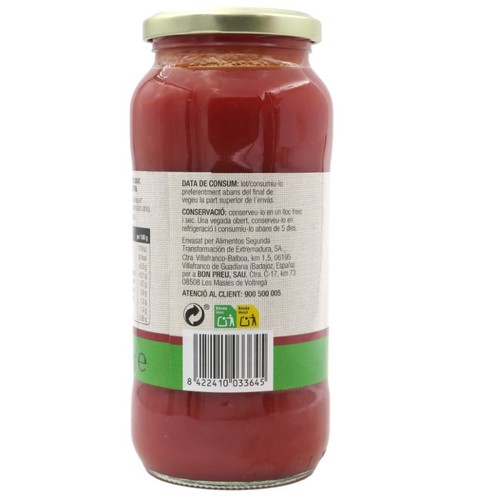 BONPREU Tomàquet triturat ecològic