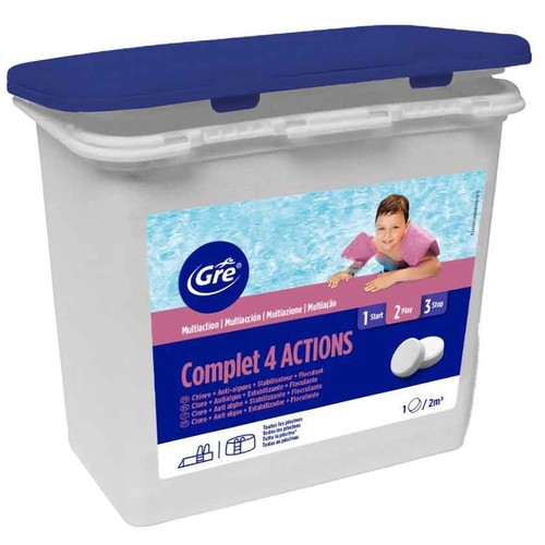 GRE Pastilles 4 accions per a piscines