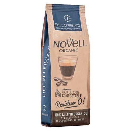 NOVELL Cafè en gra descafeïnat Km0 ecològic