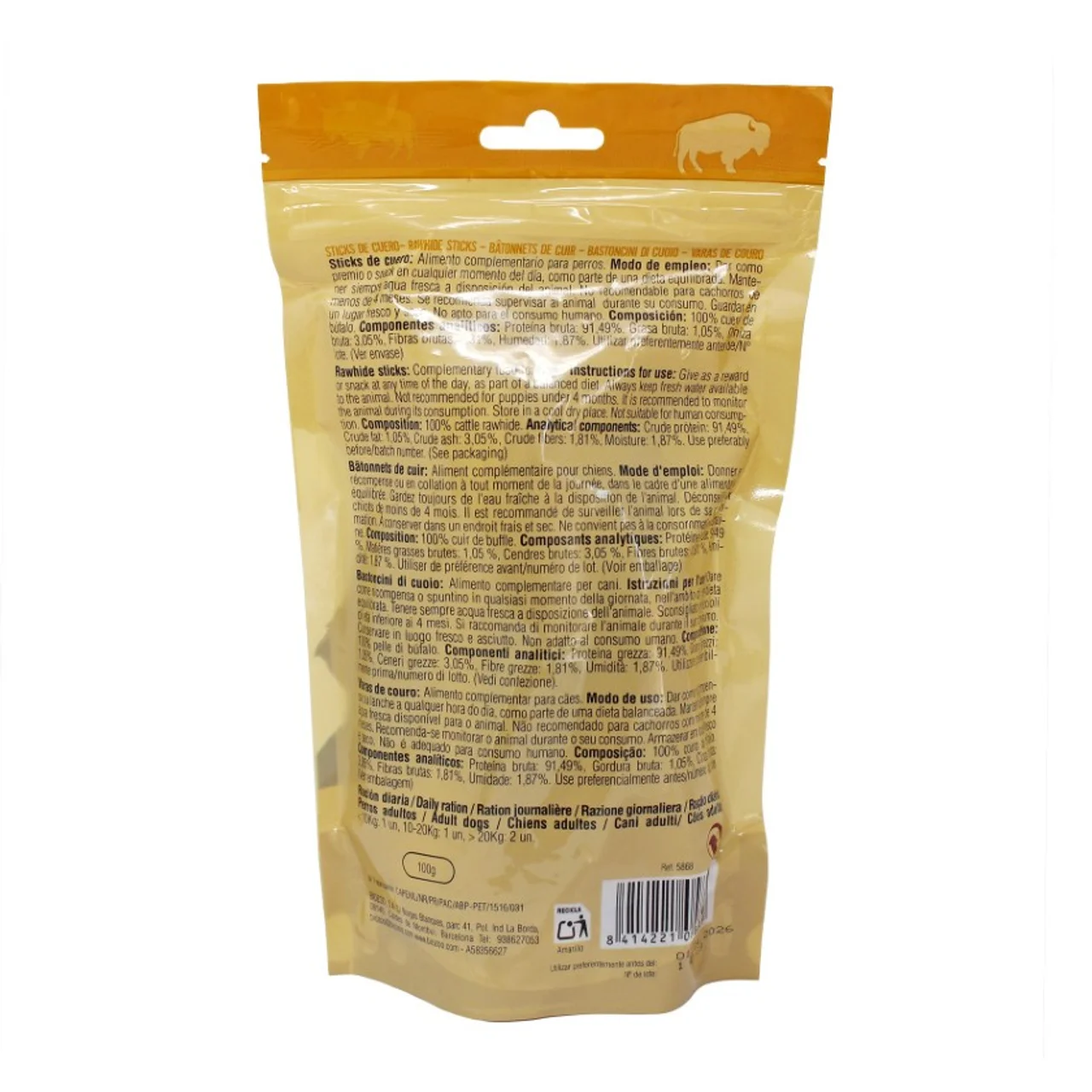 Snack de cuero 100% para perro