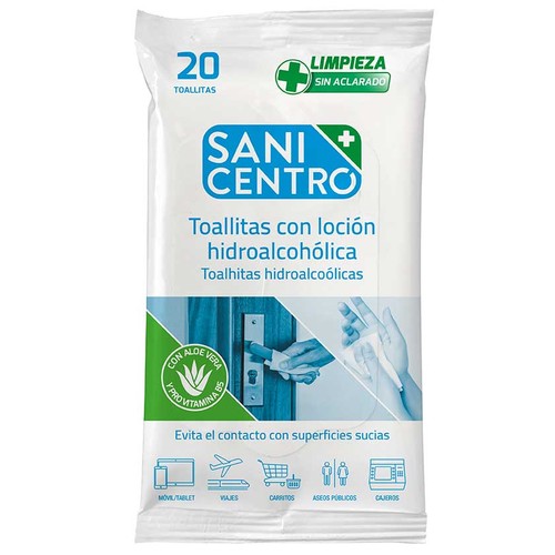 SANI CENTRO Tovalloletes higienitzants