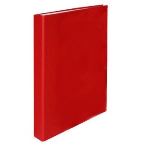 ABACUS Carpeta folrada amb 4 anelles de color vermell