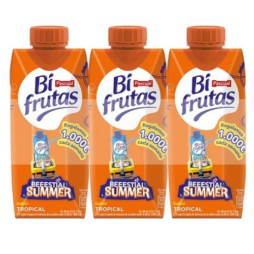 BIFRUTAS Beguda de llet i fruites Tropical en cartró
