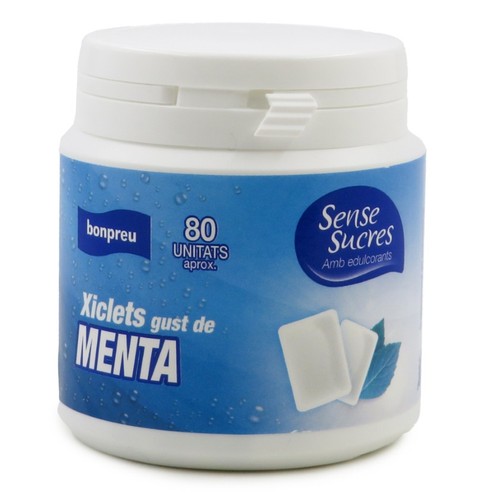 BONPREU Xiclets gust de menta sense sucres
