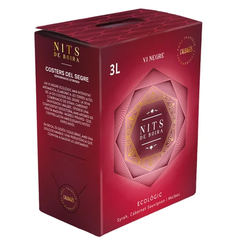 Vino tinto DO Empordà Km0 en bag in box