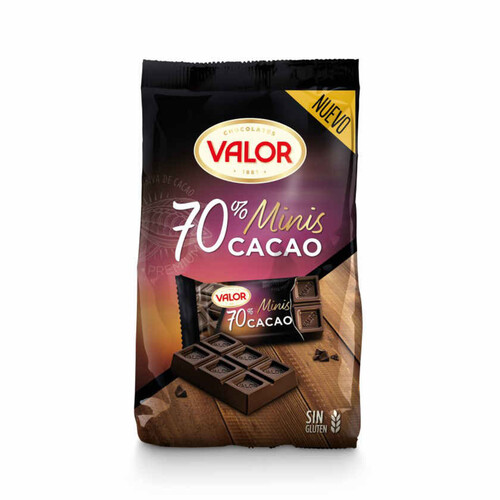 VALOR Mini rajola de xocolata negra 70%
