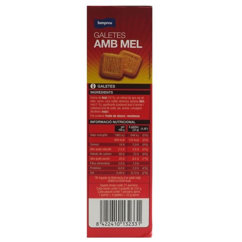BONPREU Galetes amb mel