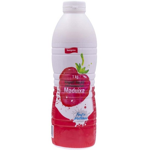 BONPREU Iogurt líquid de maduixa semidesnatat