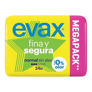 EVAX FINA I SEG Compresa normal sin alas 24 por envase