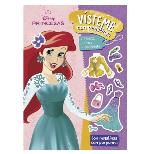 ED. DISNEY Llibre Princesas. Vísteme con pegatinas 4.