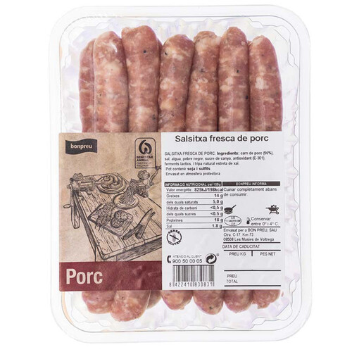 BONPREU Salsitxa de porc