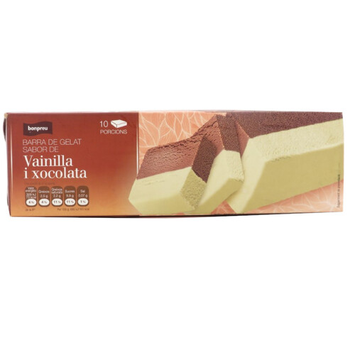 BONPREU Barra de gelat de vainilla i xocolata