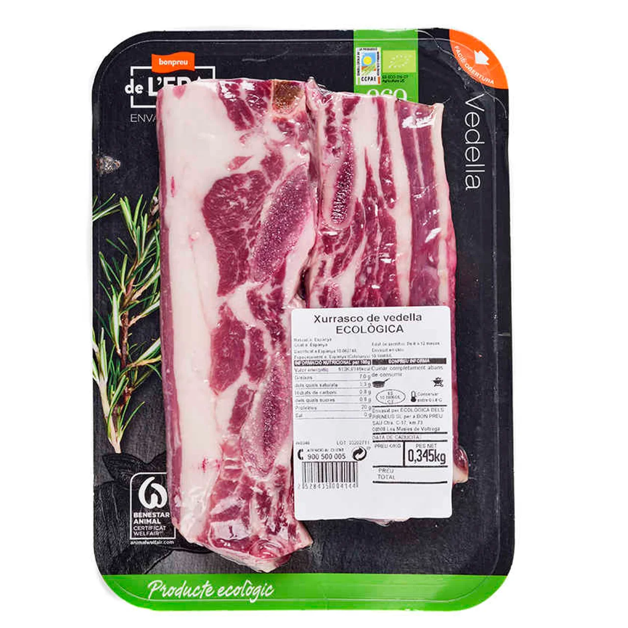 BONPREU Churrasco de ternera ecológica