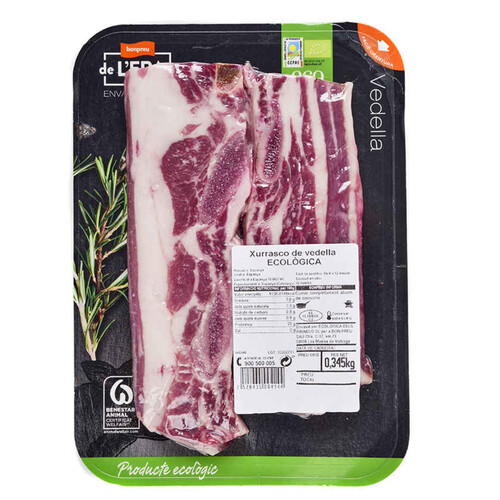 BONPREU Xurrasco de vedella ecològica