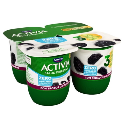 ACTIVIA Iogurt amb prunes 0%