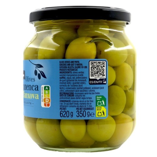 BONPREU Olives Mançanenca amb gust d'anxova