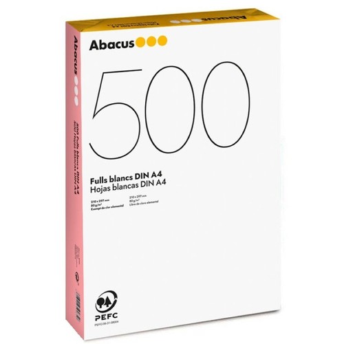 ABACUS Fulls DIN A-4 blancs per impressora
