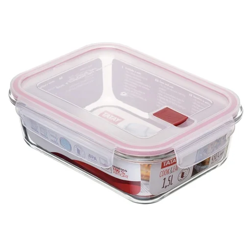 Contenedor hermético de vidrio 37 cl Cook&Eat