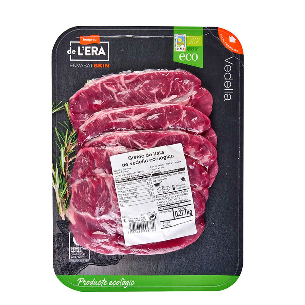 BONPREU DE L'ERA Lata de ternera fileteada ecológica