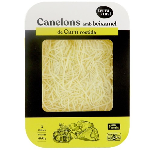 TERRA I TAST Canelons amb beixamel de carn rostida 3u.