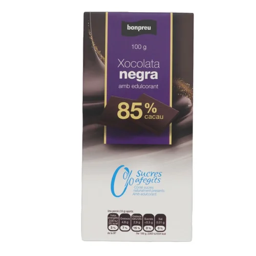 BONPREU Chocolate con leche 0% azúcares añadidos