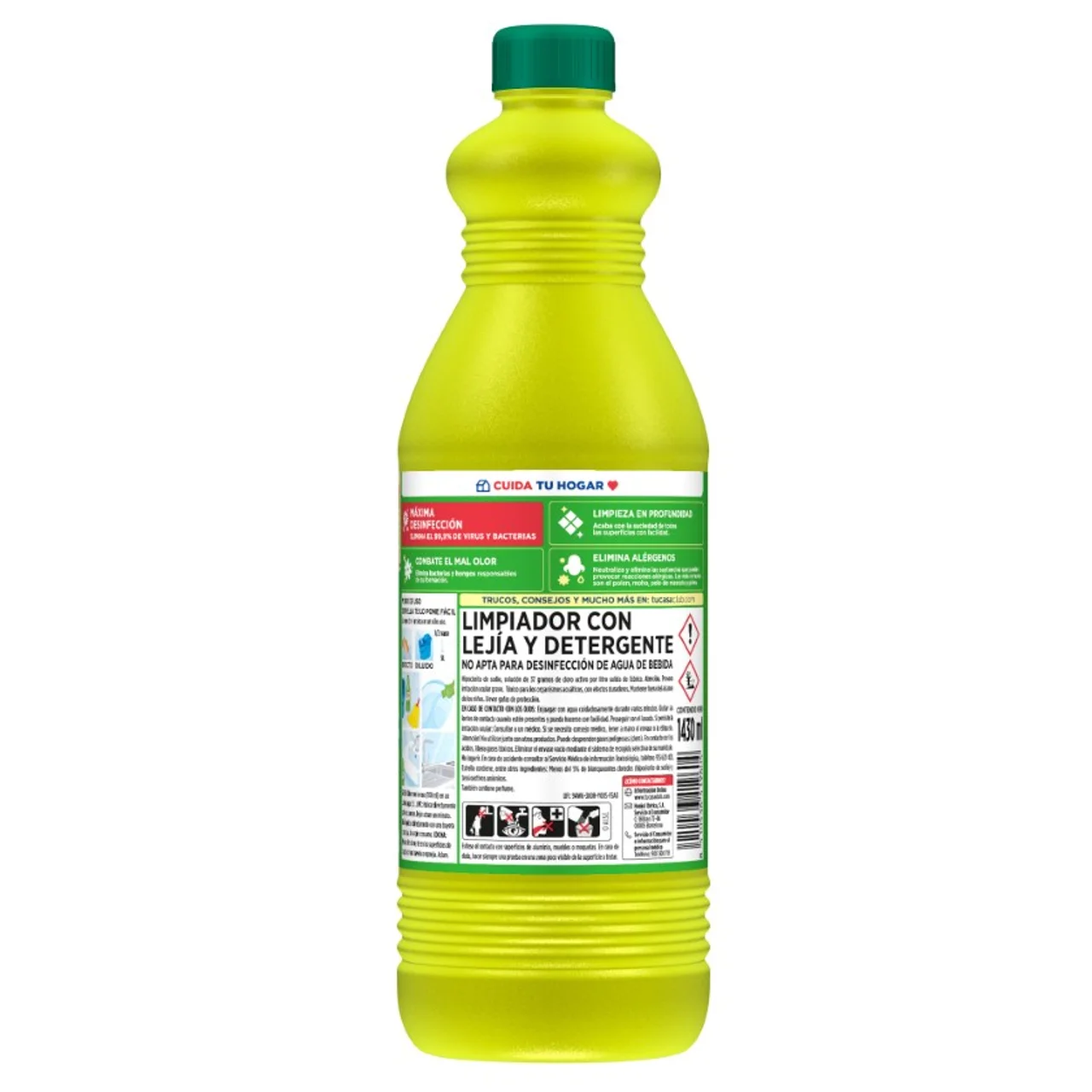 Lejía con detergente limón