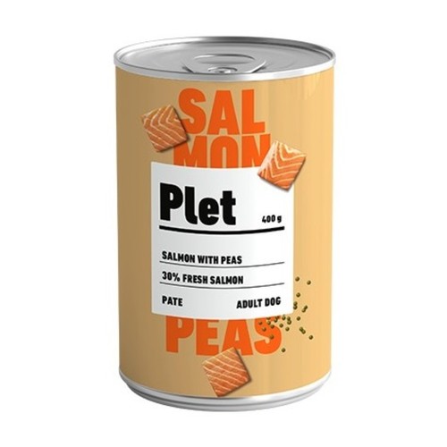 PLET Menjar amb salmó i pèsols per a gos adult