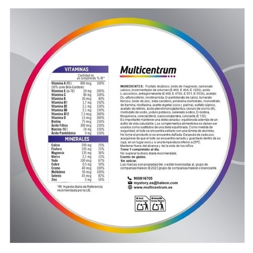 MULTICENTRUM Vitamines i minerals per a homes 50+