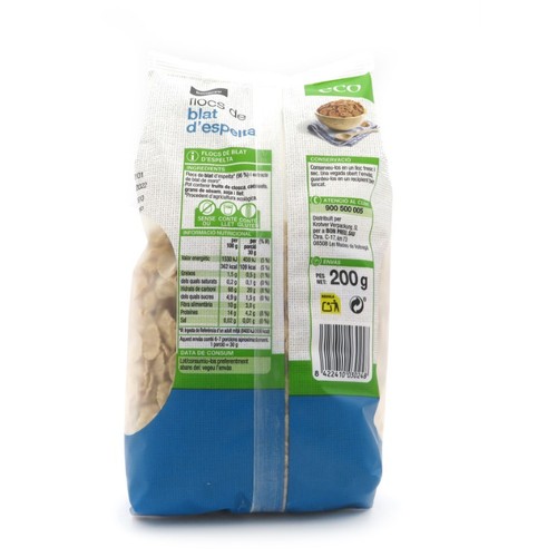BONPREU Flocs de blat d'espelta ecològic